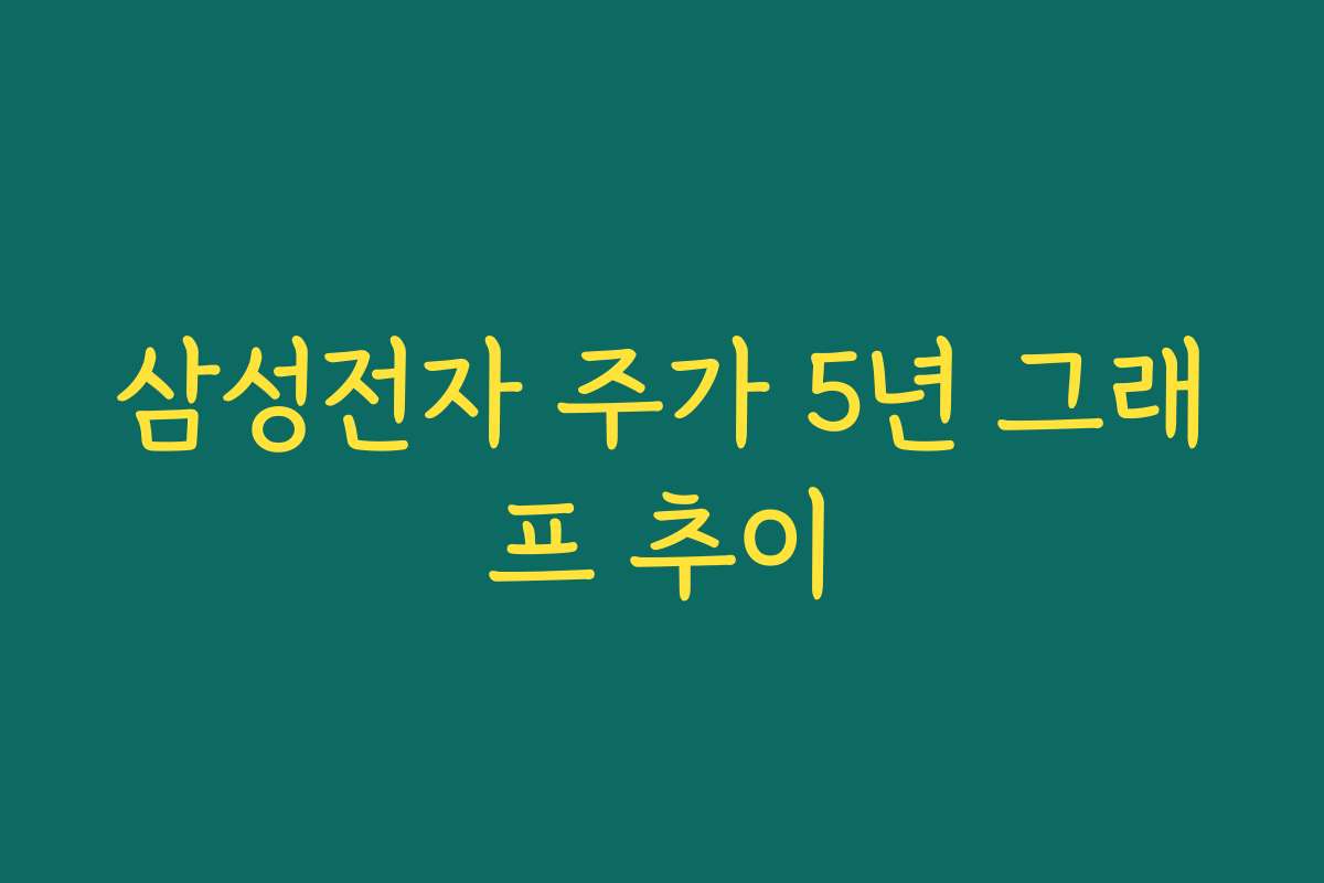 삼성전자 주가 5년 그래프 추이
