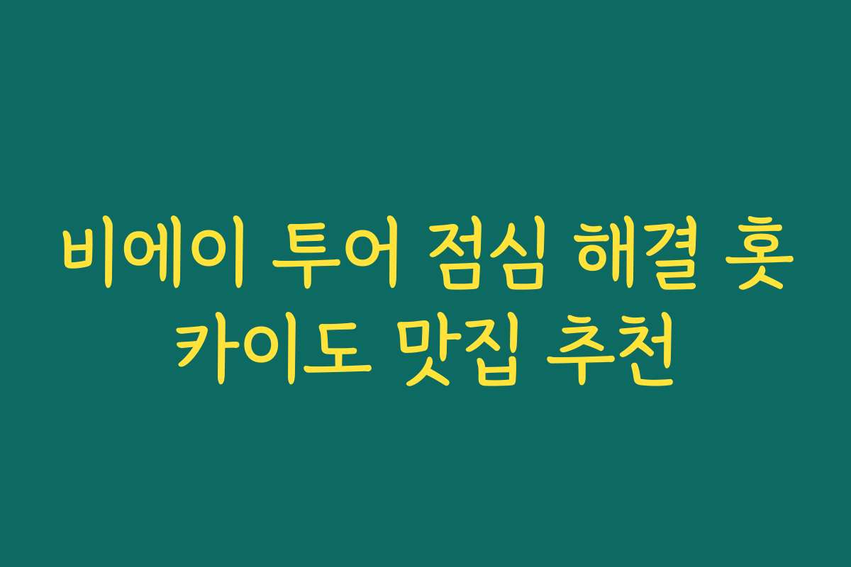 비에이 투어 점심 해결 홋카이도 맛집 추천 비에이 투어 점심 해결 홋카이도 맛집 추천