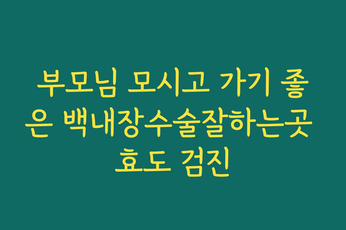 부모님 모시고 가기 좋은 백내장수술잘하는곳 효도 검진 부모님 모시고 가기 좋은 백내장수술잘하는곳 효도 검진