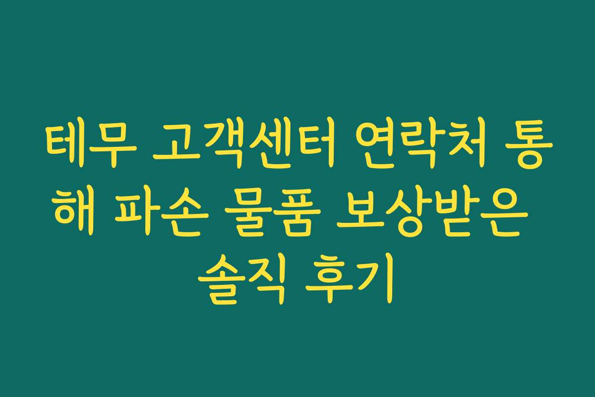 테무 고객센터 연락처 통해 파손 물품 보상받은 솔직 후기 테무 고객센터 연락처 통해 파손 물품 보상받은 솔직 후기