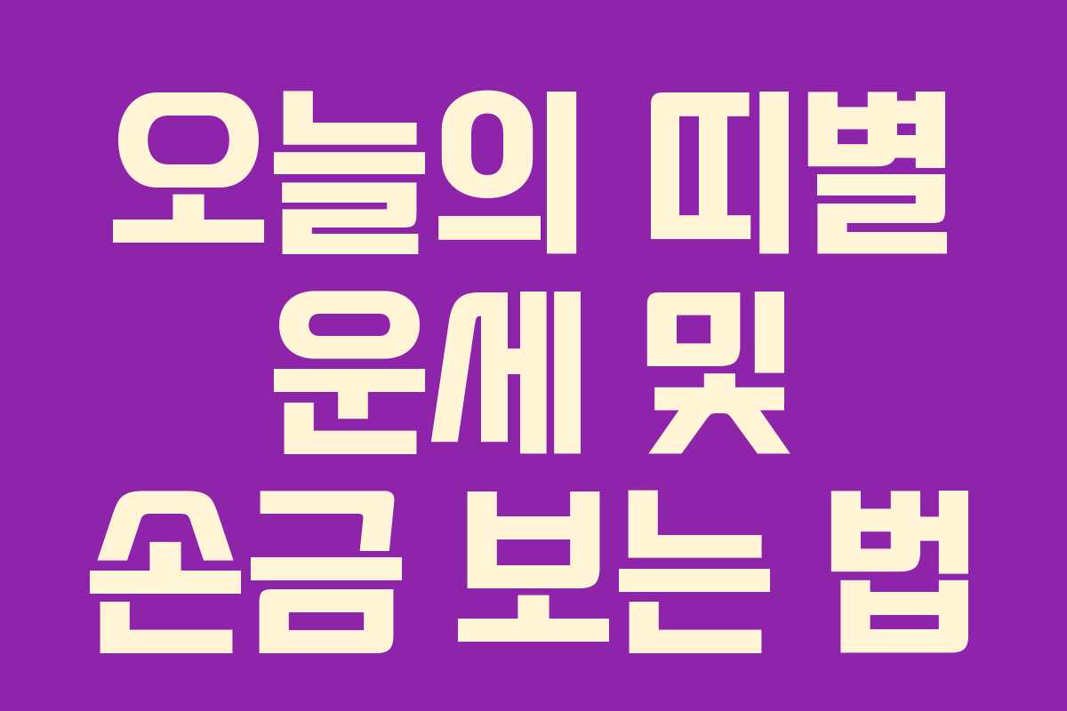 오늘의 띠별 운세 및 손금 보는 법 오늘의 띠별 운세 및 손금 보는 법