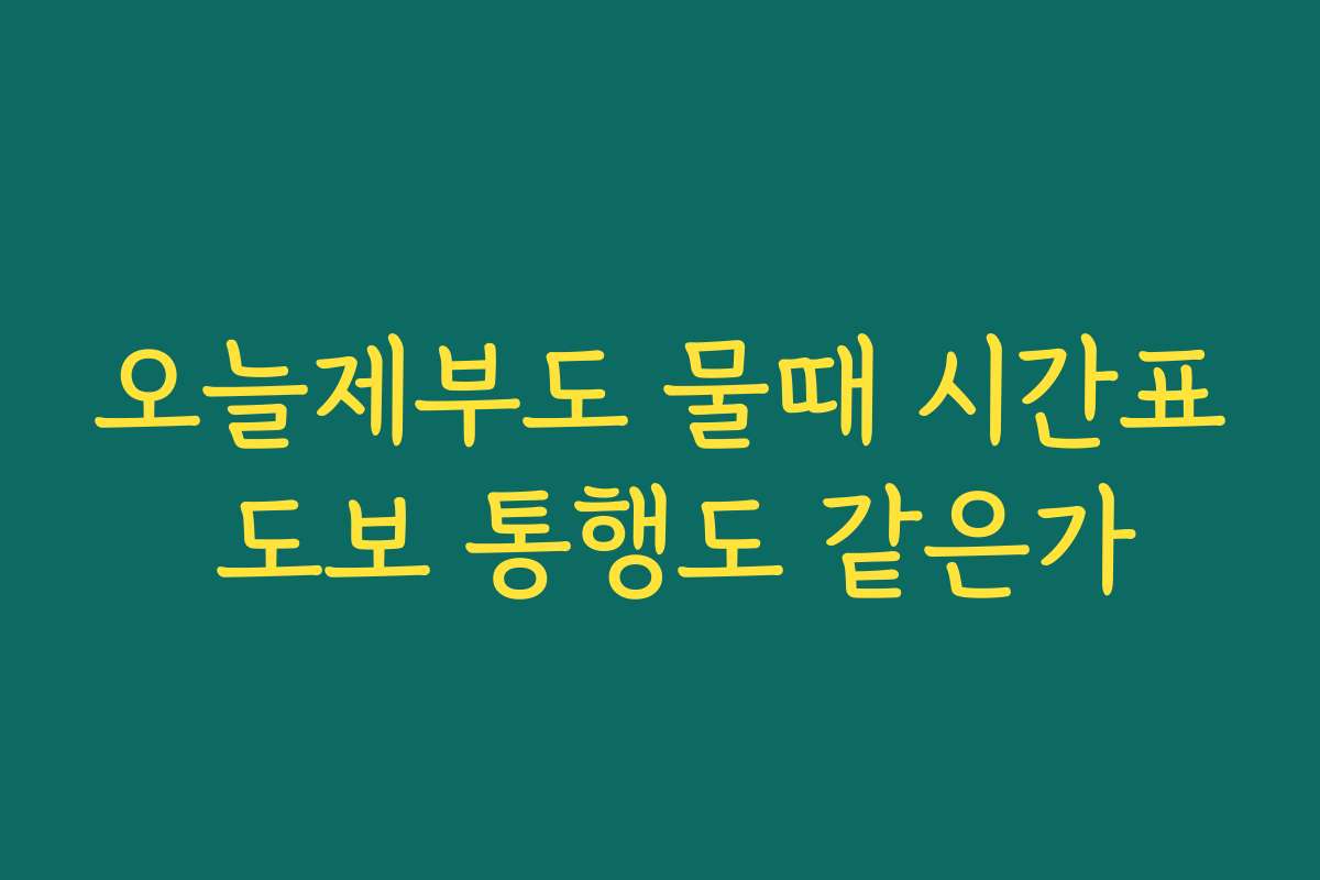 오늘제부도 물때 시간표 도보 통행도 같은가 오늘제부도 물때 시간표 도보 통행도 같은가