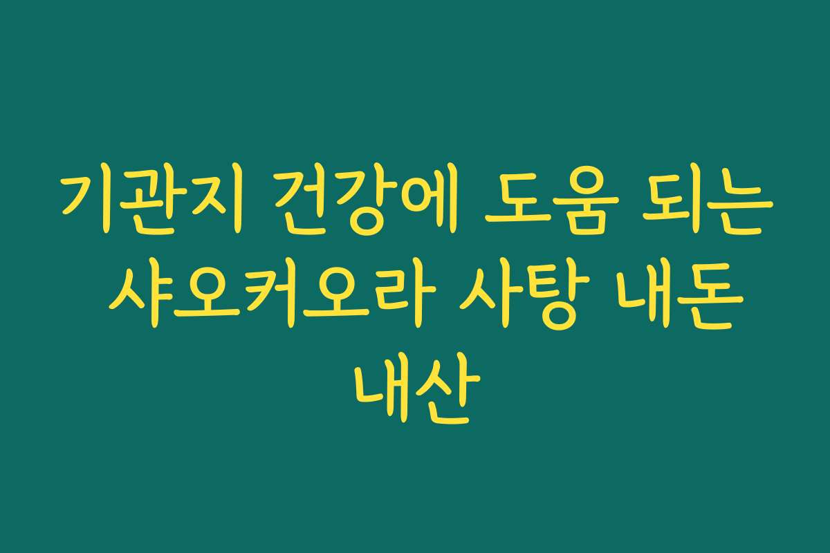 기관지 건강에 도움 되는 샤오커오라 사탕 내돈내산 기관지 건강에 도움 되는 샤오커오라 사탕 내돈내산