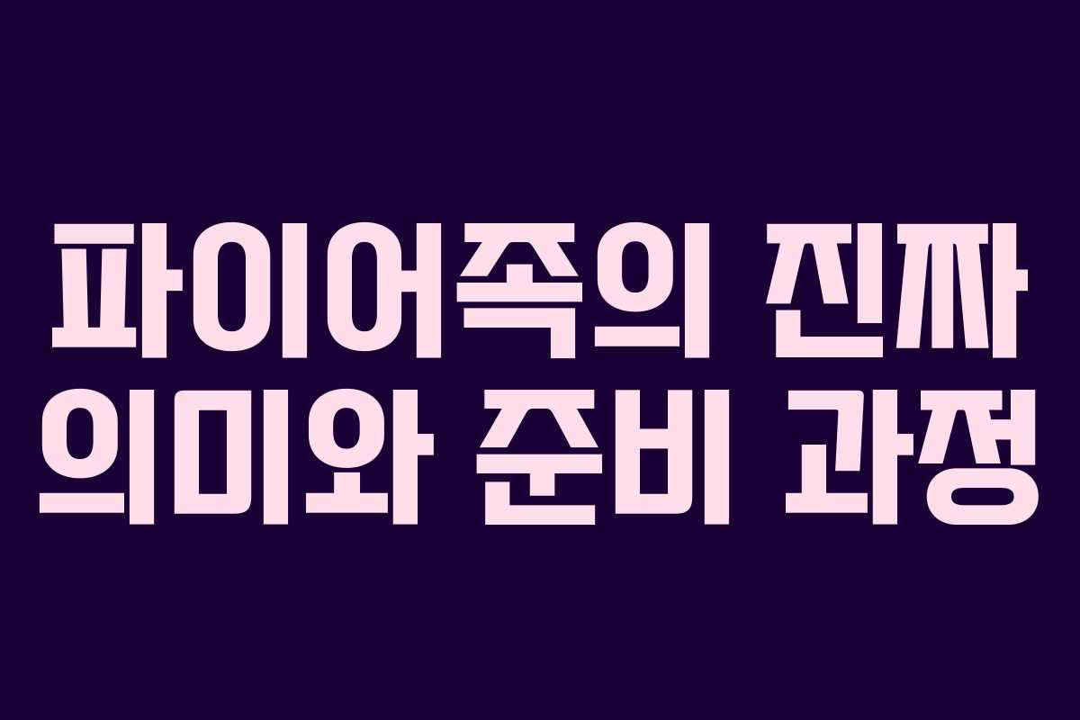 파이어족의 진짜 의미와 준비 과정