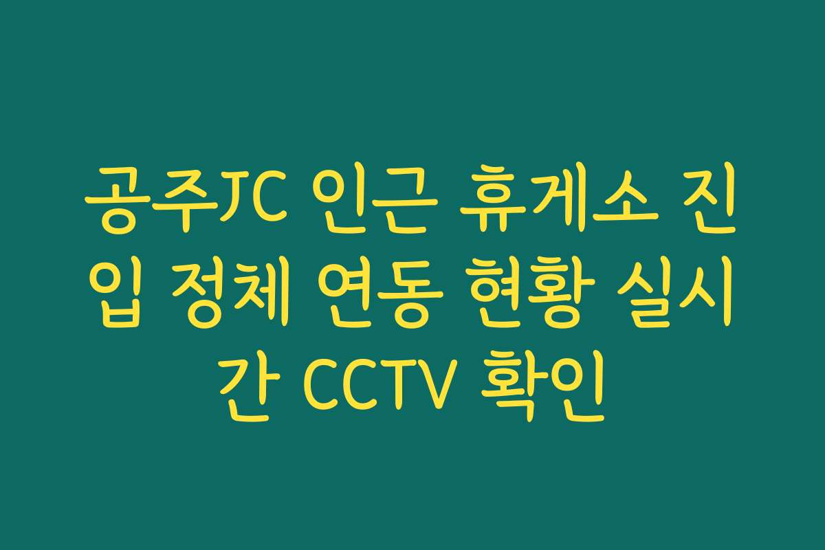 공주JC 인근 휴게소 진입 정체 연동 현황 실시간 CCTV 확인 공주JC 인근 휴게소 진입 정체 연동 현황 실시간 CCTV 확인