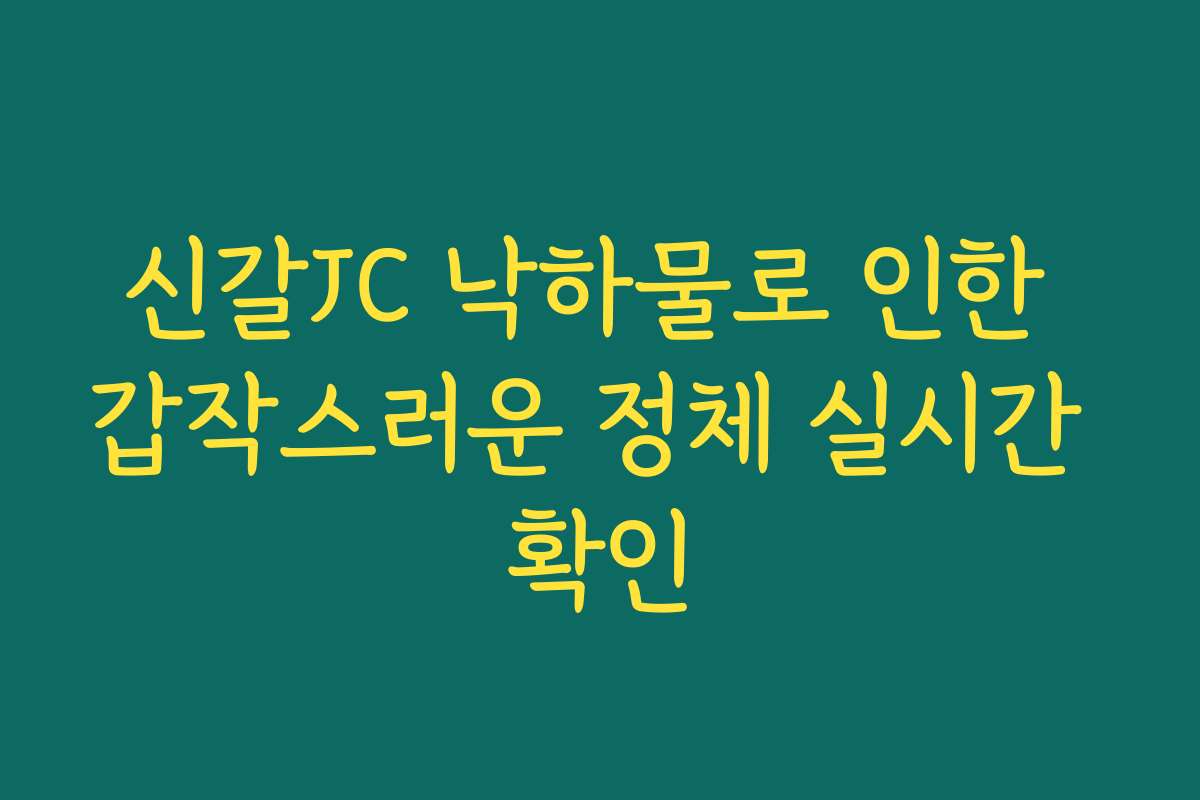신갈JC 낙하물로 인한 갑작스러운 정체 실시간 확인