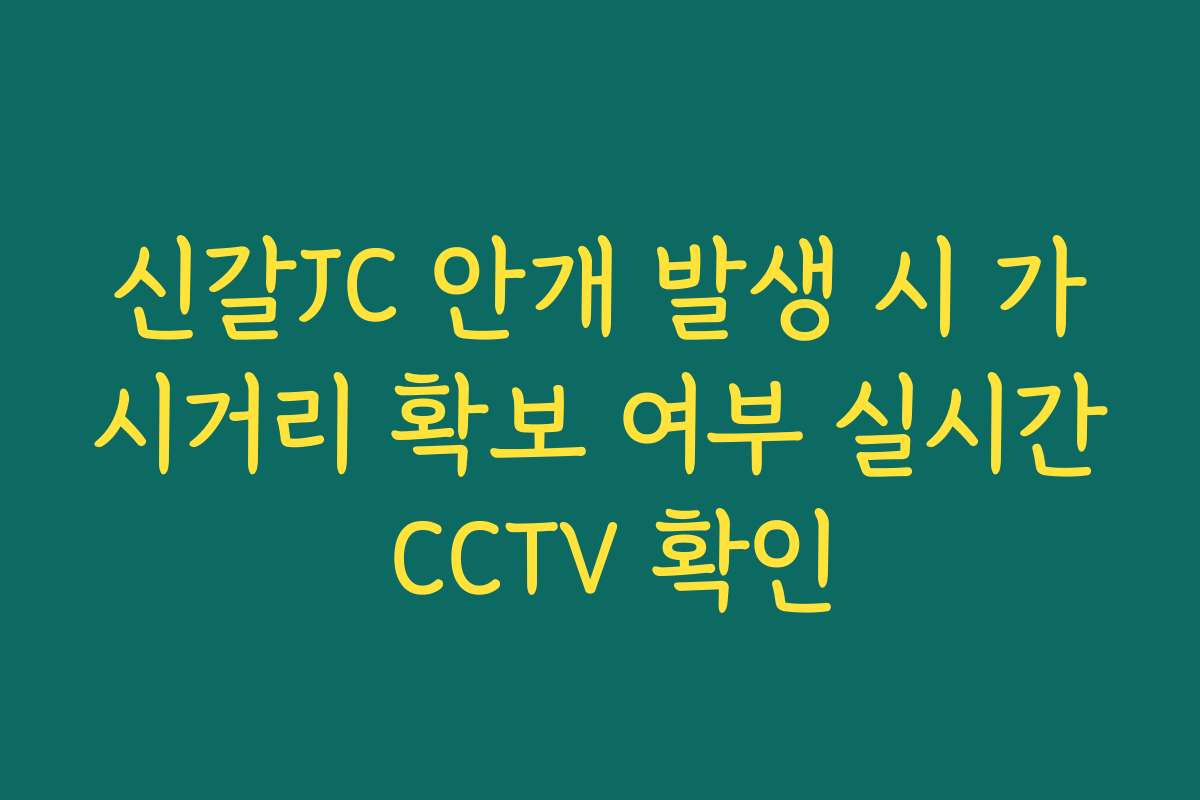 신갈JC 안개 발생 시 가시거리 확보 여부 실시간 CCTV 확인 신갈JC 안개 발생 시 가시거리 확보 여부 실시간 CCTV 확인