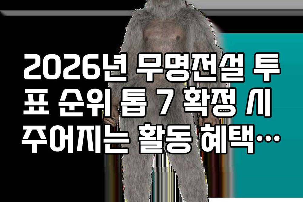 2026년 무명전설 투표 순위 톱 7 확정 시 주어지는 활동 혜택 정리
