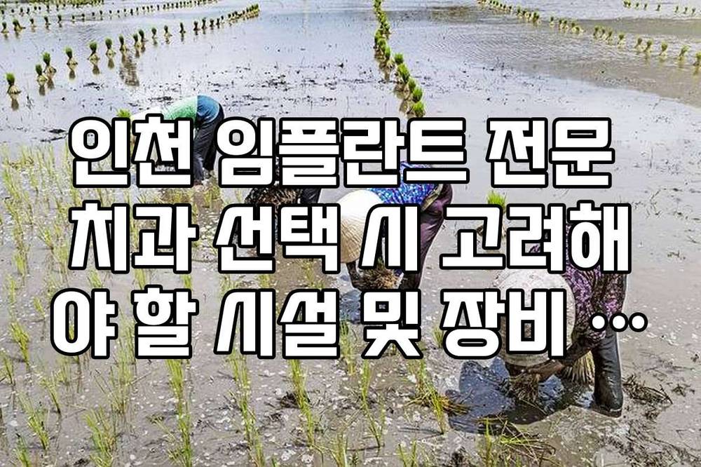 인천 임플란트 전문 치과 선택 시 고려해야 할 시설 및 장비 리스트