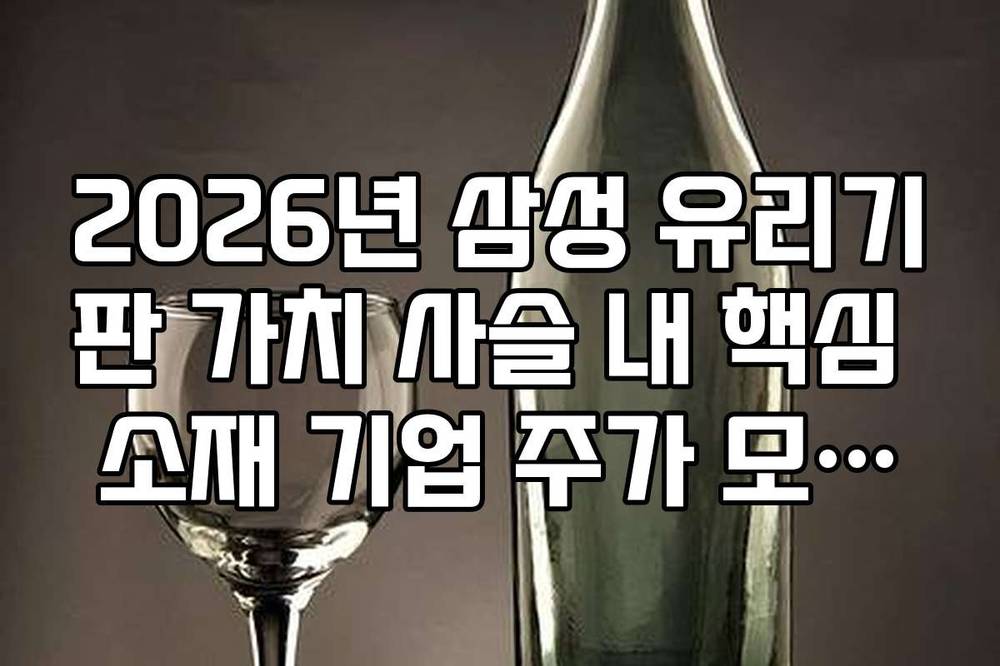 2026년 삼성 유리기판 가치 사슬 내 핵심 소재 기업 주가 모멘텀 분석
