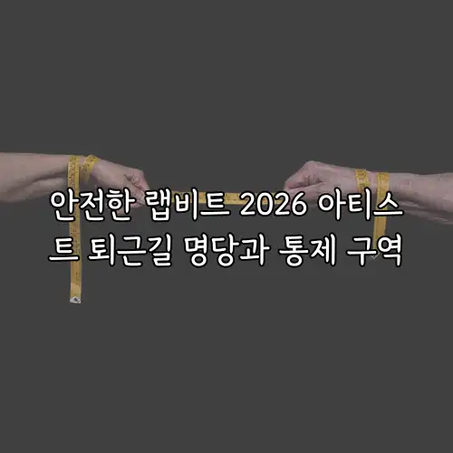 안전한 랩비트 2026 아티스트 퇴근길 명당과 통제 구역