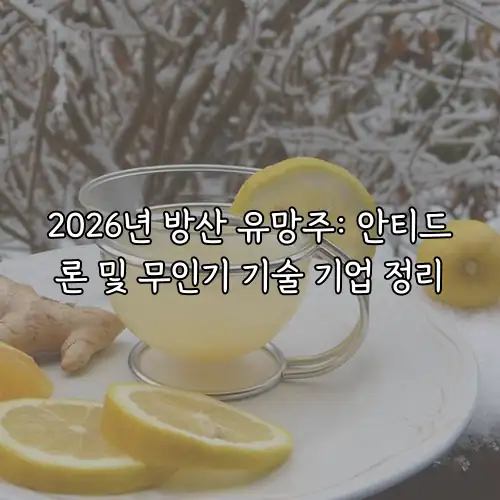 2026년 방산 유망주: 안티드론 및 무인기 기술 기업 정리