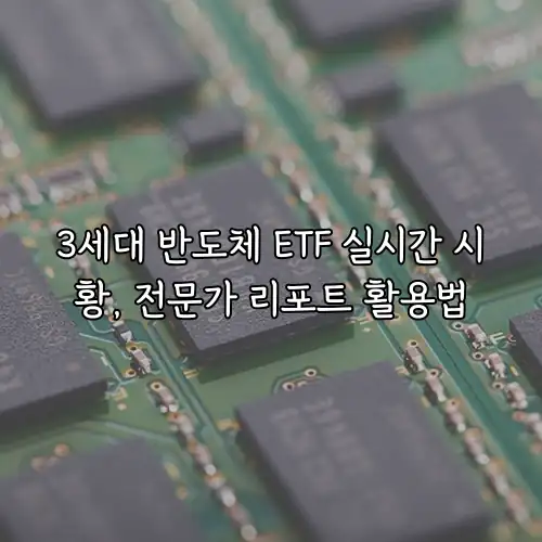 3세대 반도체 ETF 실시간 시황, 전문가 리포트 활용법