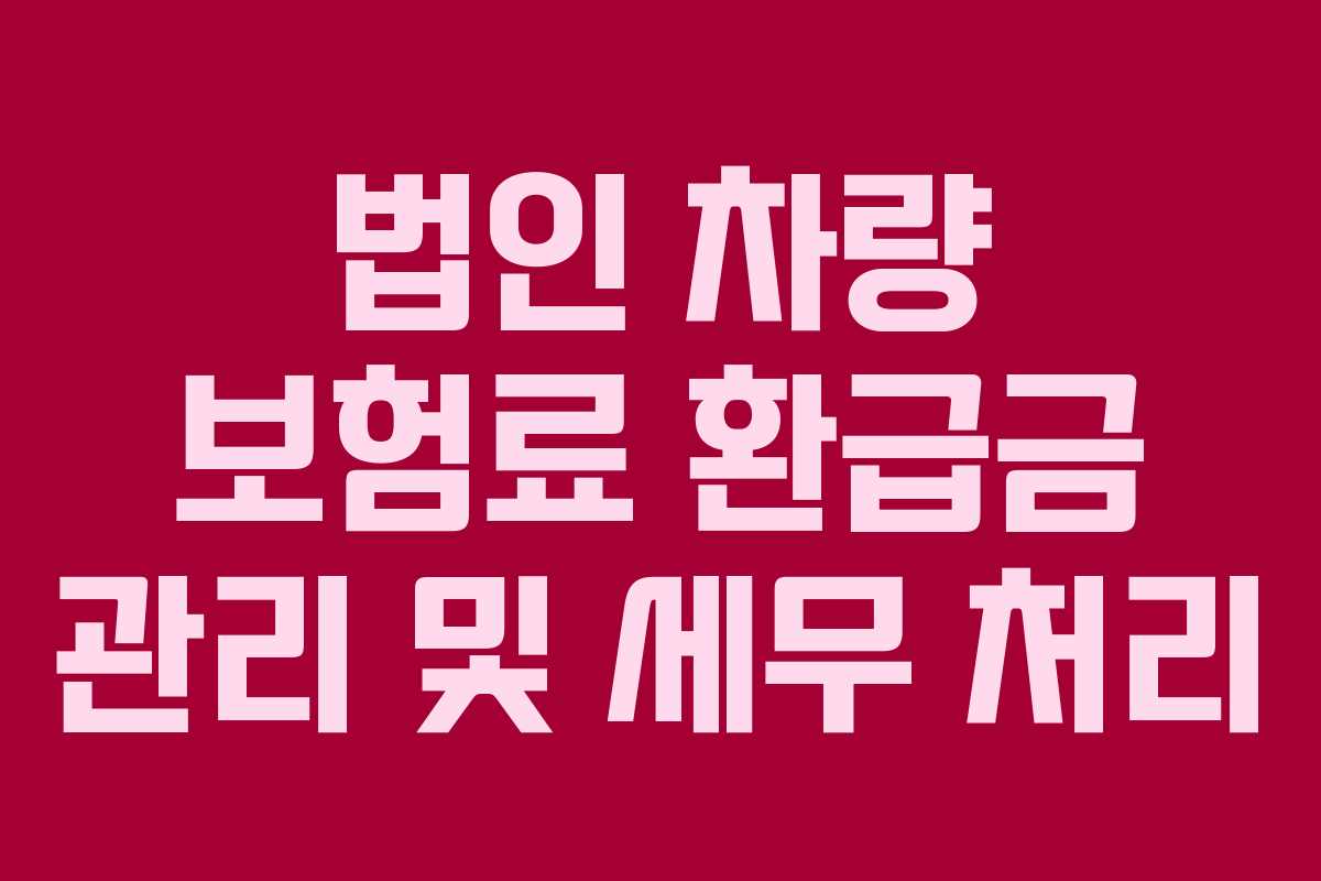 법인-차량-보험료-환급금-관리-및-세무-처리
