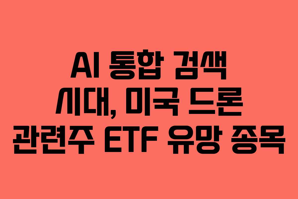 AI-통합-검색-시대,-미국-드론-관련주-ETF-유망-종목