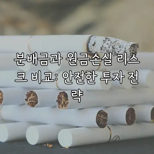 분배금과 원금손실 리스크 비교: 안전한 투자 전략