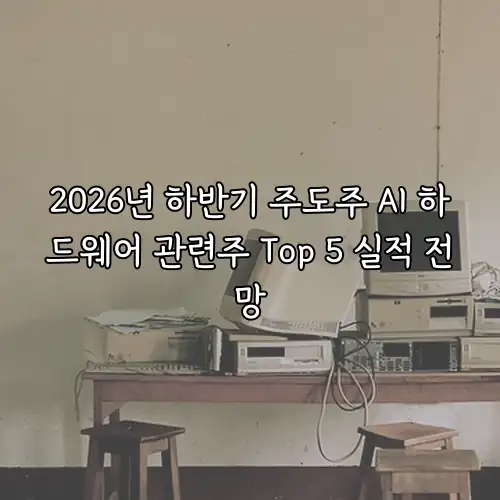 2026년 하반기 주도주 AI 하드웨어 관련주 Top 5 실적 전망