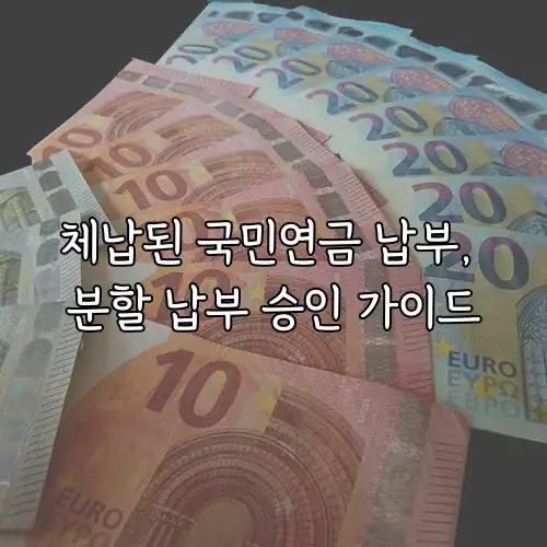 체납된 국민연금 납부, 분할 납부 승인 가이드