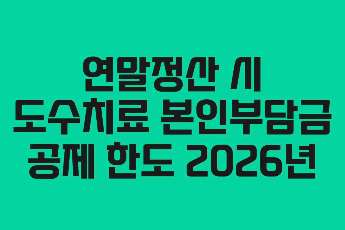 연말정산-시-도수치료-본인부담금-공제-한도-2026년