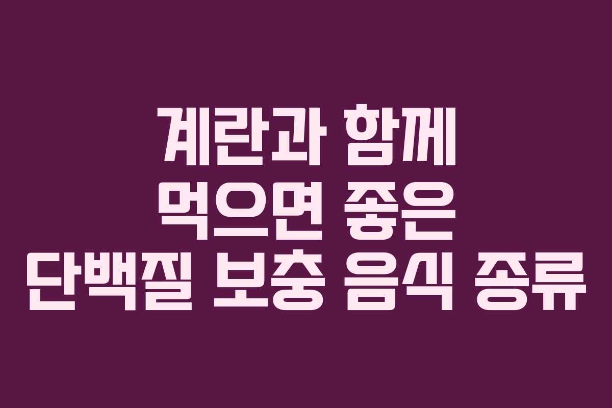계란과-함께-먹으면-좋은-단백질-보충-음식-종류