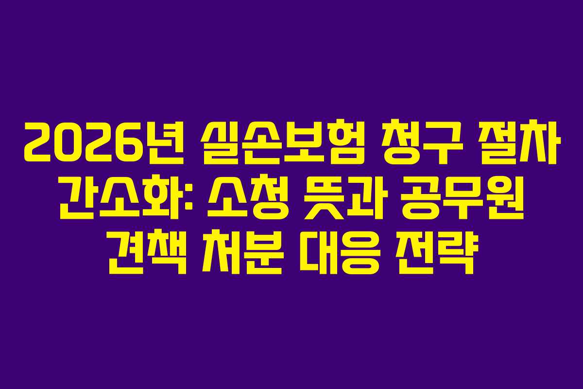 2026년-실손보험-청구-절차-간소화-소청-뜻과-공무원-견책-처분-대응-전략
